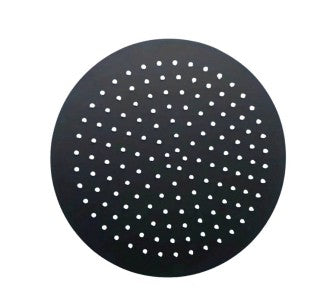 PLATO DE REGADERA DE LATON CIRCULAR EN COLOR NEGRO MATE 10"