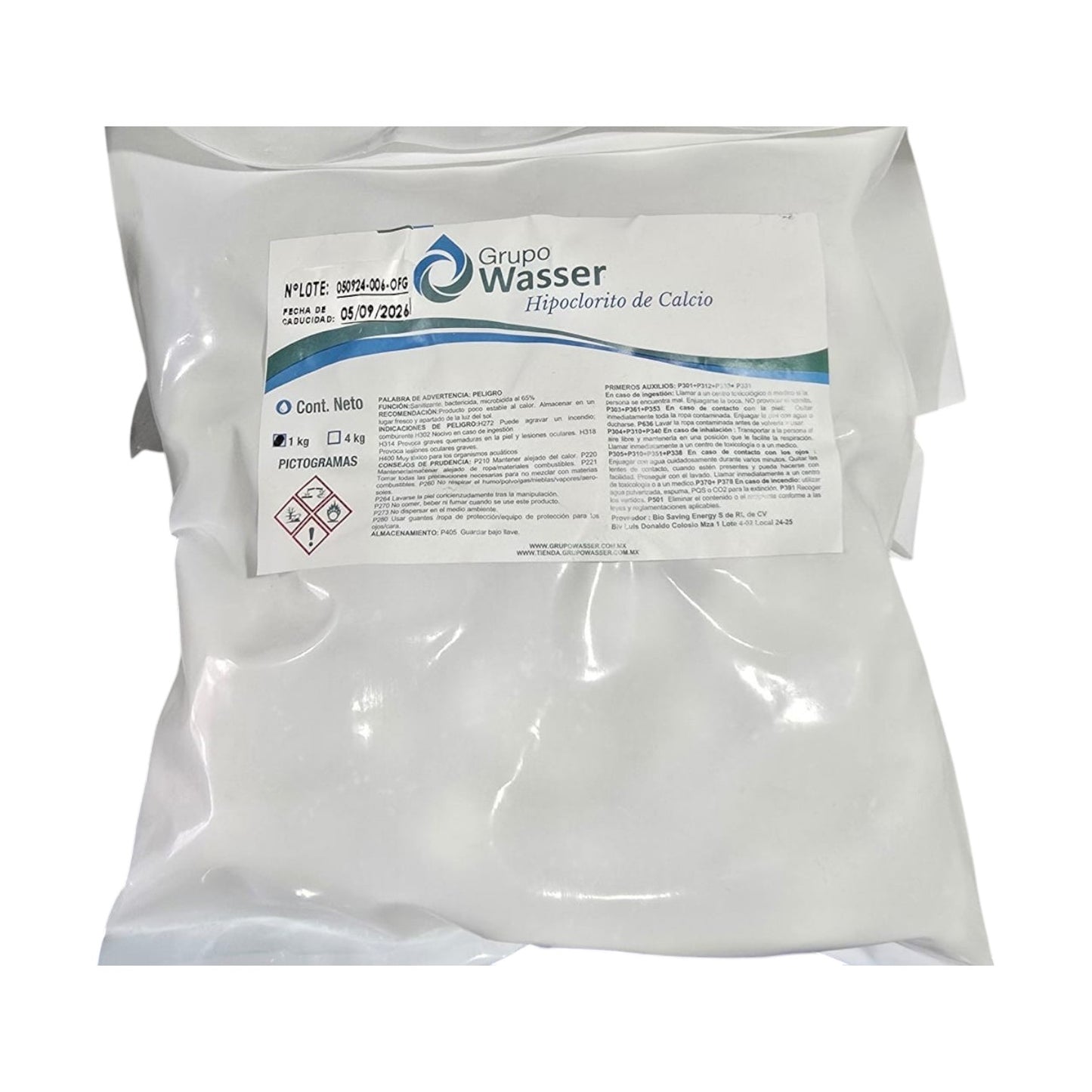 HIPOCLORITO DE CALCIO BRIQUETTE 1KG