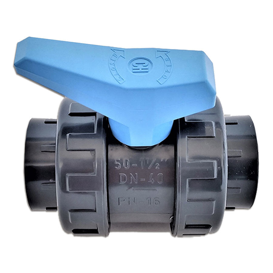 VALVULA BOLA P.E. LISA 1 1/2" DOBLE TU
