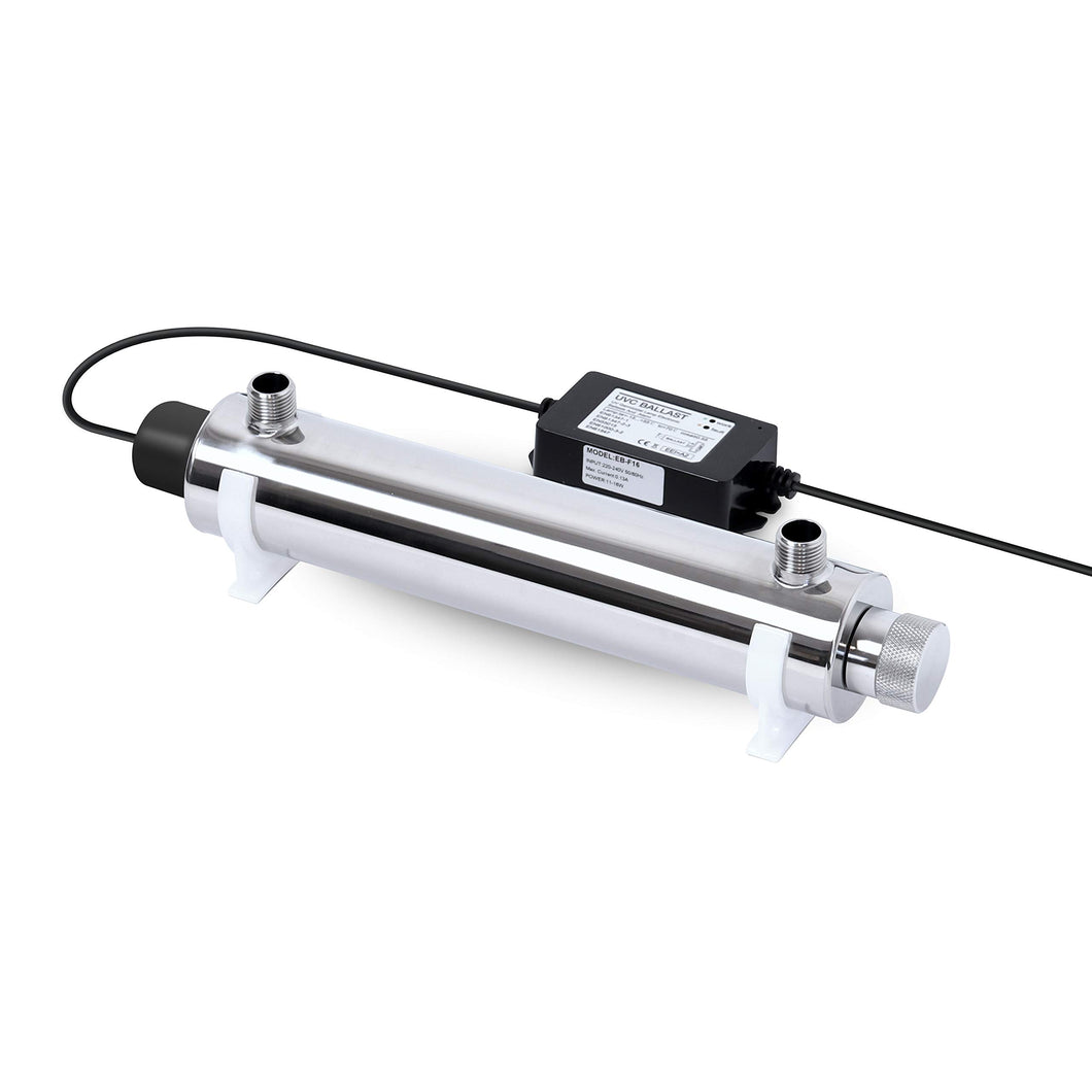 ESTERILIZADOR UV SS-6W- 0.5GPM MATERIAL: SS304 110V 60HZ