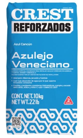 PEGA VENECIANO CREST - ITALO VITREO. 20 KGS. AZUL CANCUN