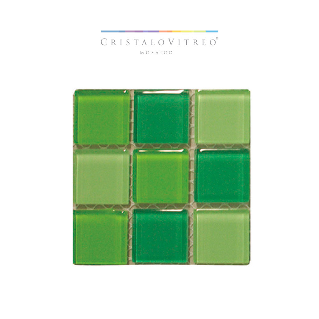 CRISTALO VITREO 2.5 X 2.5 MEZCLAS VERDES
