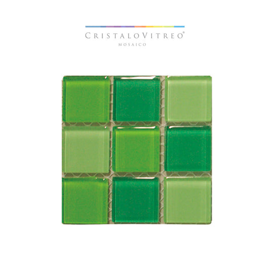 CRISTALO VITREO 2.5 X 2.5 MEZCLAS VERDES